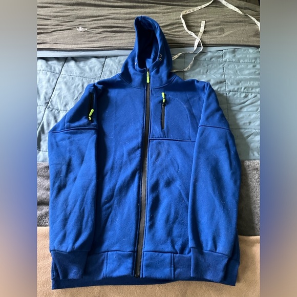 Royal Blue Zip up Sweater - Picture 1 of 5